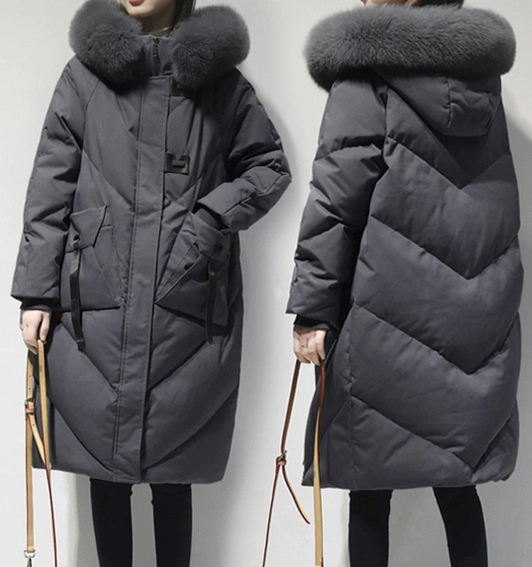 Women's Hooded Long Padded Coat