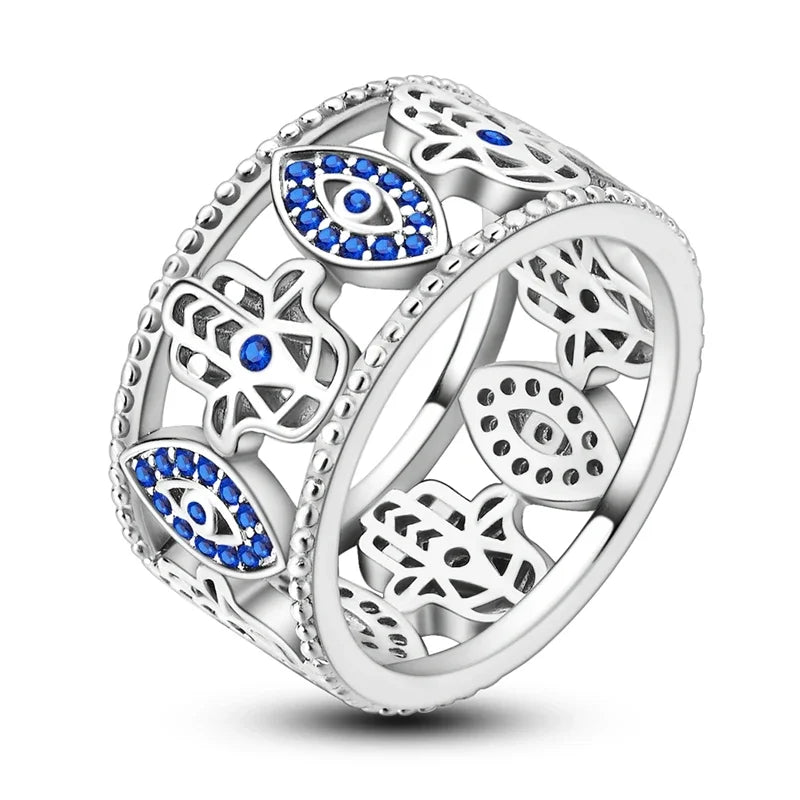 Fashion Rings for Women Stars and Moon Sunflower Pink Heart Zircon Luxury Wide Rings Fashion Engagement Wedding Jewelry Gift