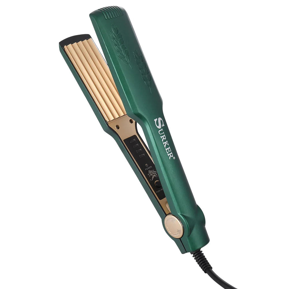 Hatteker 9mm Professional Hair Curler Ceramic Barrel Iron Smart Auto-Off Women's Wet/Dry Constant Temperature Protection Tool