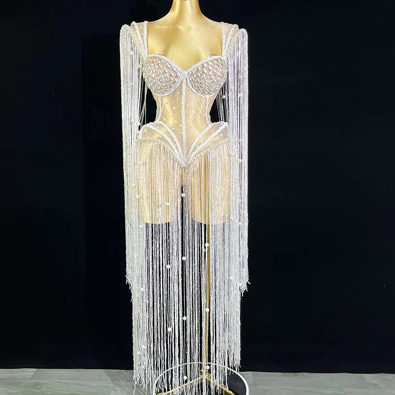 High End Ladies Formal Dress Sparkling Rhinestone Tubular Maxi Dress Sexy Birthday Dinner Dance Celebration Party Stage Costume
