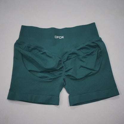 DFDK 2026 New Women Scrunch Butt Yoga Shorts High Waist Hip Lifting Push Up Squat Proof Sports Shorts Gym Workout Running Fitnes