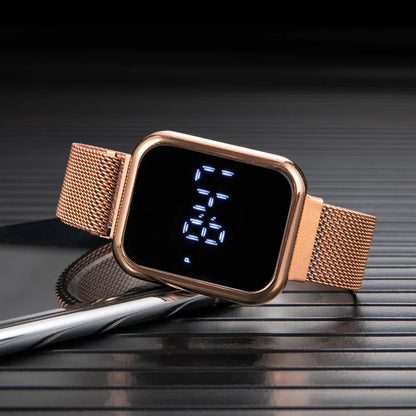 Simple Square Men's and Women's Digital Watch Fashion Touch Screen LED Watches for Woman Casual Electronic Watch Reloj Mujer