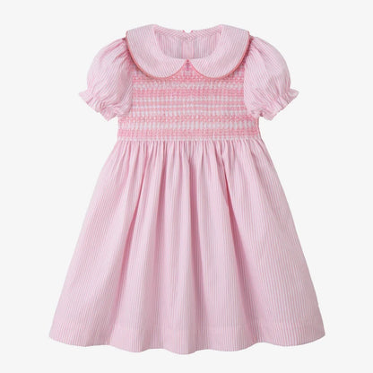 Clearance sale AS SS26 pinstripe blue & pink smocking collection shabbos brother sister family matching 100% cotton clothing