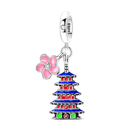 925 Sterling Silver Famous Buildings Charms Bead Milan Cathedral Colosseum Eiffel Tower Dangle Fit Original Bracelet DIY Jewelry