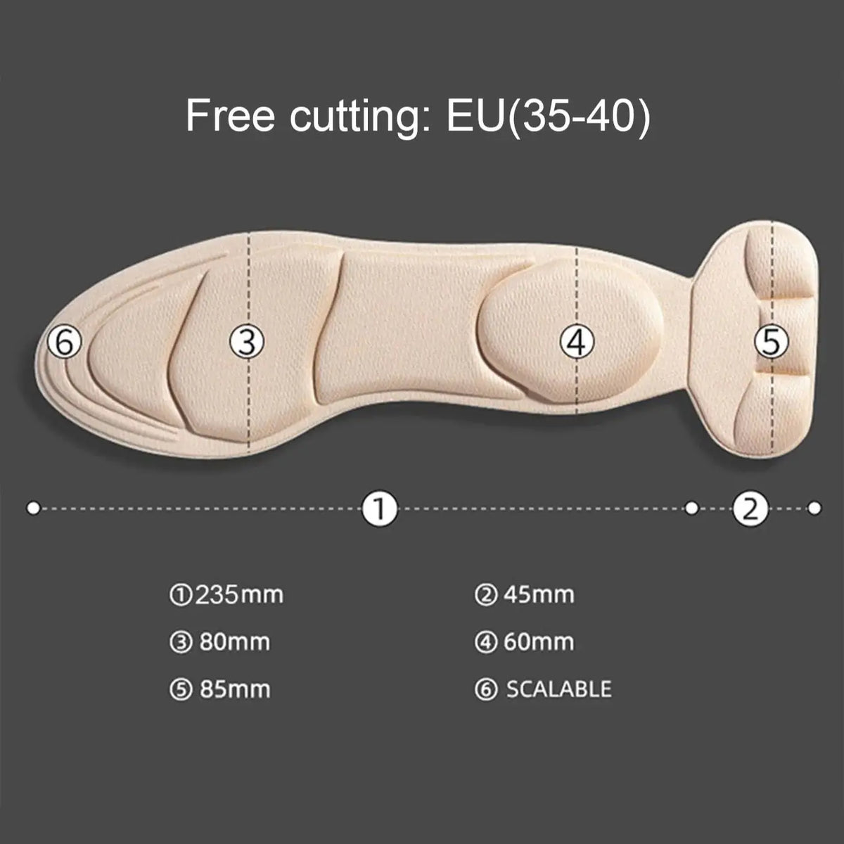 Memory Foam Insoles Women High-heel Shoes Insoles Anti-slip Insole Comfort Breathable Heel Protection