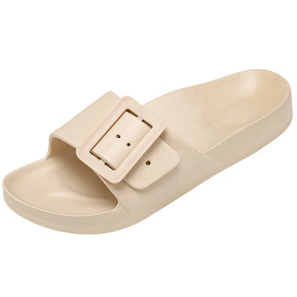 Litfun Summer New Flat Slippers For Women Fashion Outdoor Non-slip Beach Sandals Soft Bottom EVA Slides Lady Casual Home Slipper