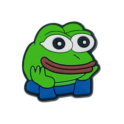 New Arrivals 1Pcs Sad Frog Shoe Charms for Crocs Accessories Decoration Shoe Pin Bracelet Wristband Adult Party Gifts