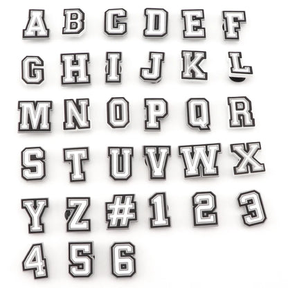 1 PCS Letter Charms for Clog Sandals Shoe Decoration 0-9# Number Alphabet ABC-Z Characters DIY Shoes Pins for Boy Girl Men Women