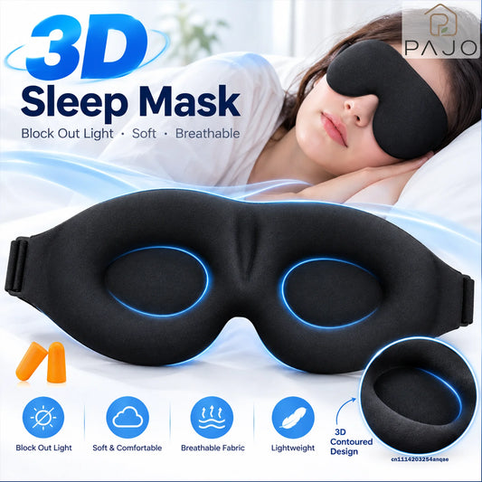 3D Eye Mask for Sleeping Soft Breathable Sleep Mask Block Out Light Comfortable Nose Pad Eye Cover for Travel Nap Home