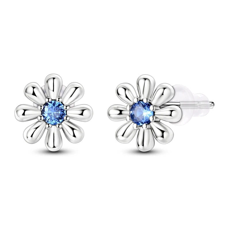 Original 925 Sterling Silver Hoop Earrings Women's Fashion Jewelry Butterfly Iris Lily of the Valley Tulip Flower Luxury Earring