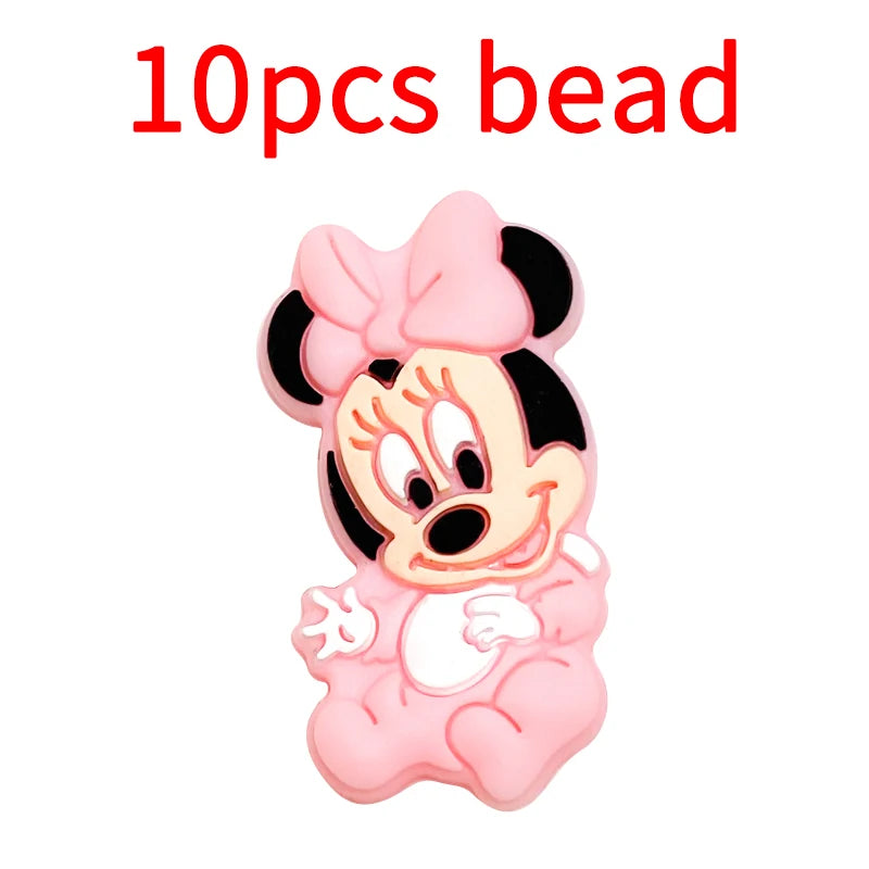 10pcs Silicone Cartoon Bead Baby Pacifier Bead Pacifier Chain Accessories Ornaments