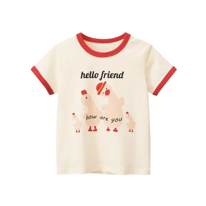2-8T Toddler Kid Baby Boys Girls Clothes Summer Cotton T Shirt Short Sleeve Graffiti Print tshirt Children Top Infant Outfit