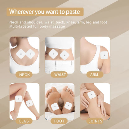 5*5cm Electrode Pads White Black Tens Machine Reusable EMS Acupuncture Body Muscle Massager Sticker Accessories Adhesive Patch