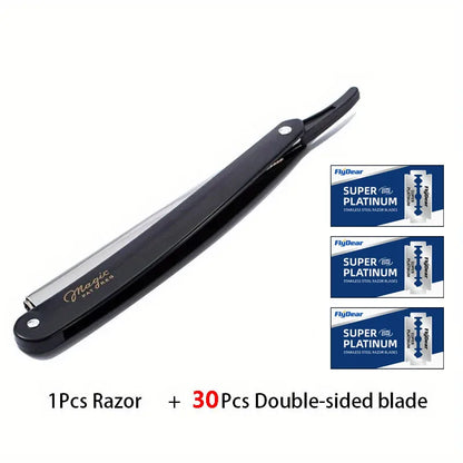 Manual Shaver for Men Barbershop Razor Stainless Steel Shank Is Easy To Use Safety Razor 1Pcs Shaving Razor with Blades
