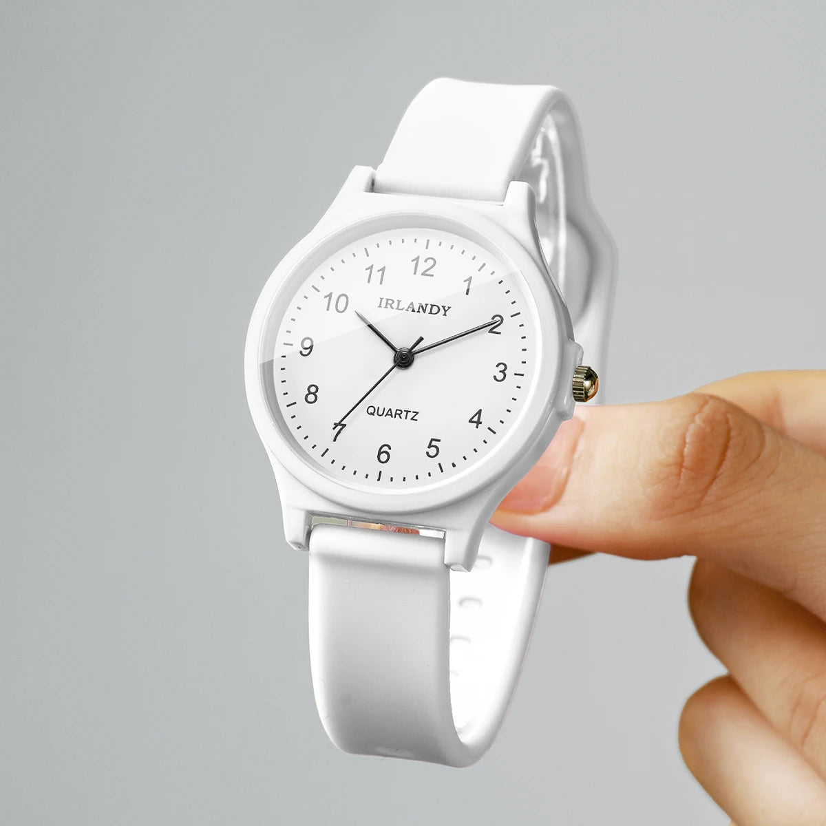 Fashion Silicone Strap Women Quartz Watch Simple Arabic Dial Ladies Wristwatches Reloj Mujer Girls Clock (Without Box)
