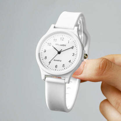 Fashion Silicone Strap Women Quartz Watch Simple Arabic Dial Ladies Wristwatches Reloj Mujer Girls Clock (Without Box)