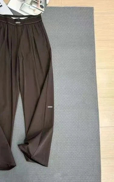 2026 Loose Casual Pants Women's Summer High Waist and Thin Yoga Pants Breathable Drape Straight Mouth Wide Leg Sweatpants