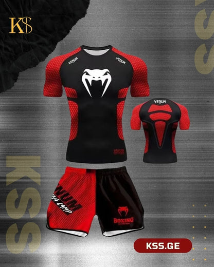 Best-Selling Outdoor Sports Casual Short-Sleeved Short-Pants Set for Men And Women Martial Arts Boxing Clothing