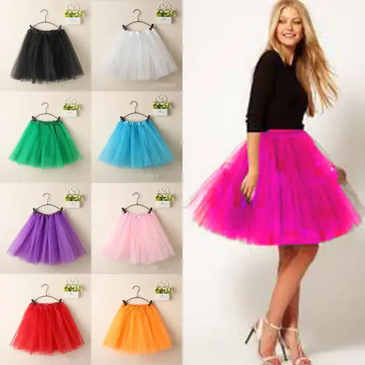 Women's Tulle Tutu Skirt in Colour Options