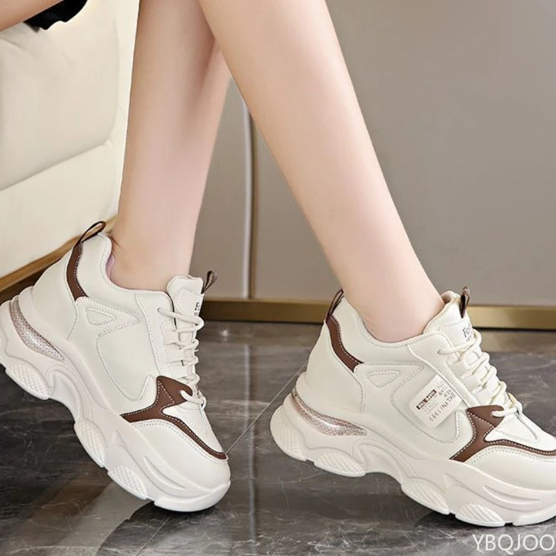 Women's Lace-Up Chunky-Sole Casual Sneakers