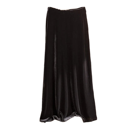 2026 Women's Early Spring New Plus Size Elegant 30% Natural Mulberry Silk Velvet Premium Versatile Solid Color Fishtail Skirt