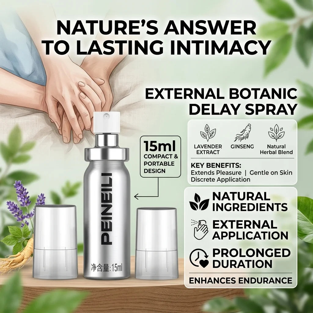 Peineili Delay Spray Massage Oil Male Delay for Men Spray Male External Use Anti Premature Ejaculation Prolong 60 Minutes