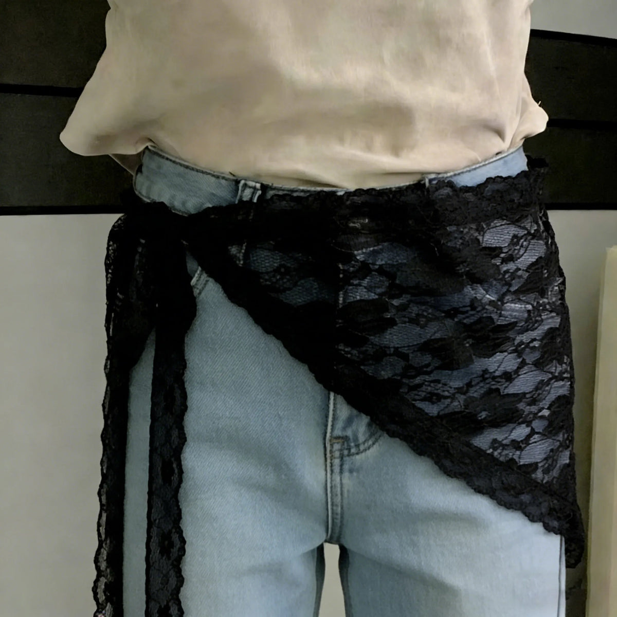 2026 HOT SALE! Y2K Women Lace Tulle Bandage Skirt Stacked Lace Half Skirt Layering Small Butt Curtain Flower Triangle Hair Scarf