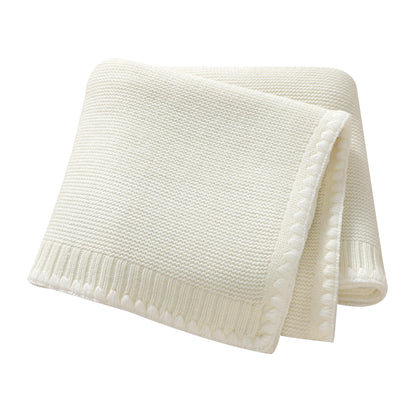 Baby Blankets Knitted Newborn Boy Girl Bedding Quilt 90*70CM Plaid Infant Stroller Swaddle Envelop Wrap Fashion Solid Super Soft