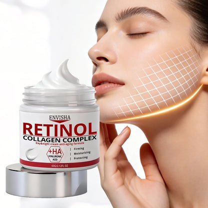 ENVISHA Face Skin Care Retinol Collagen Complex Cream Deeply Moisturizes Firming Nourishes Rejuvenating Smoothing Beauty Health