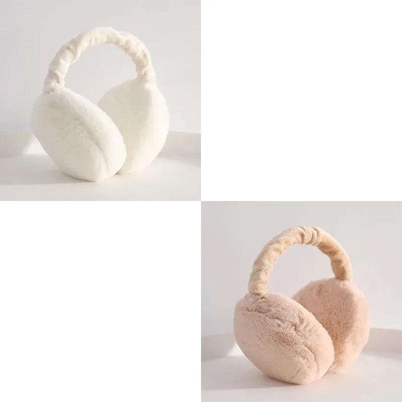 1/2/4pcs Solid Soft Plush Ear Keep Warmer Winter Earmuffs For Women Men Fashion Outdoor Earflap Protection Ear-Muffs Ear Cover