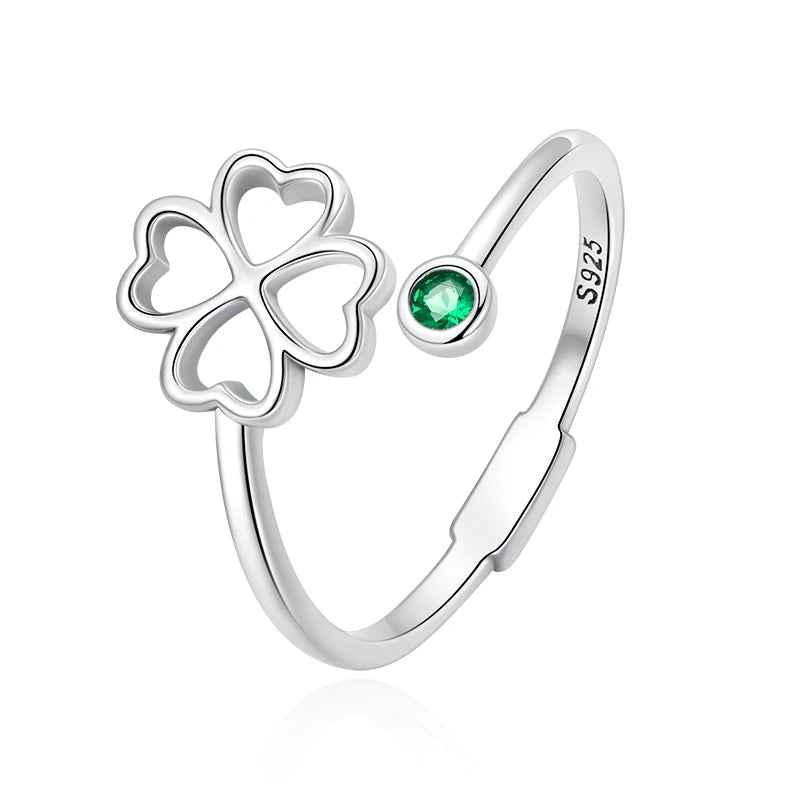 WOSTU 925 Sterling Silver Pet Cat Stackable opening Ring For Women Snake Dog Adjustable rings Fine Jewelry Party Birthday Gift