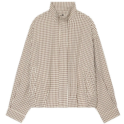 HXAO Plaid Bomber Jacket Women's Jacket Spring Autumn 2026 Crop Oversized Long Sleeve Top Casual Zipper Outerwear Outdoor Coats
