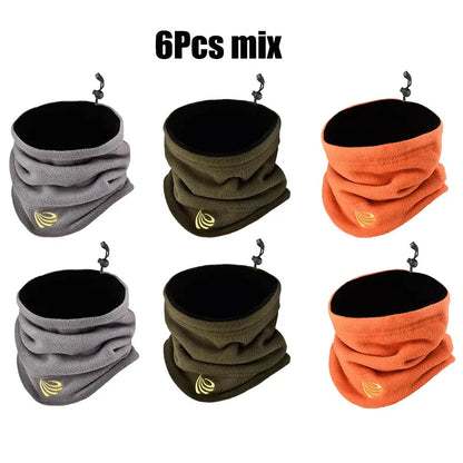 2/6pcs Fashion Winter Camping Warm Fleece Neck Gaiter Ski Tube Scarf Snowboard Face For Men & Women Outdoor Cycling Cold-proof