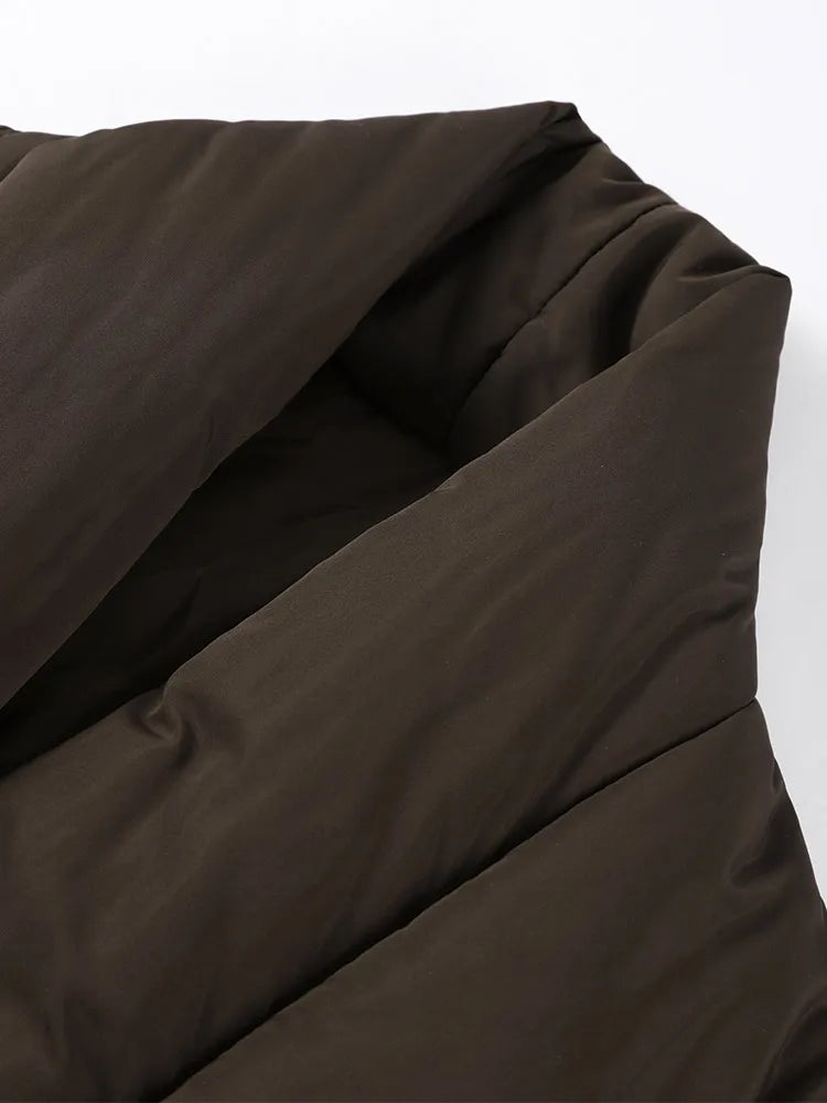 Women's Tie-Waist Padded Coat in Style Options