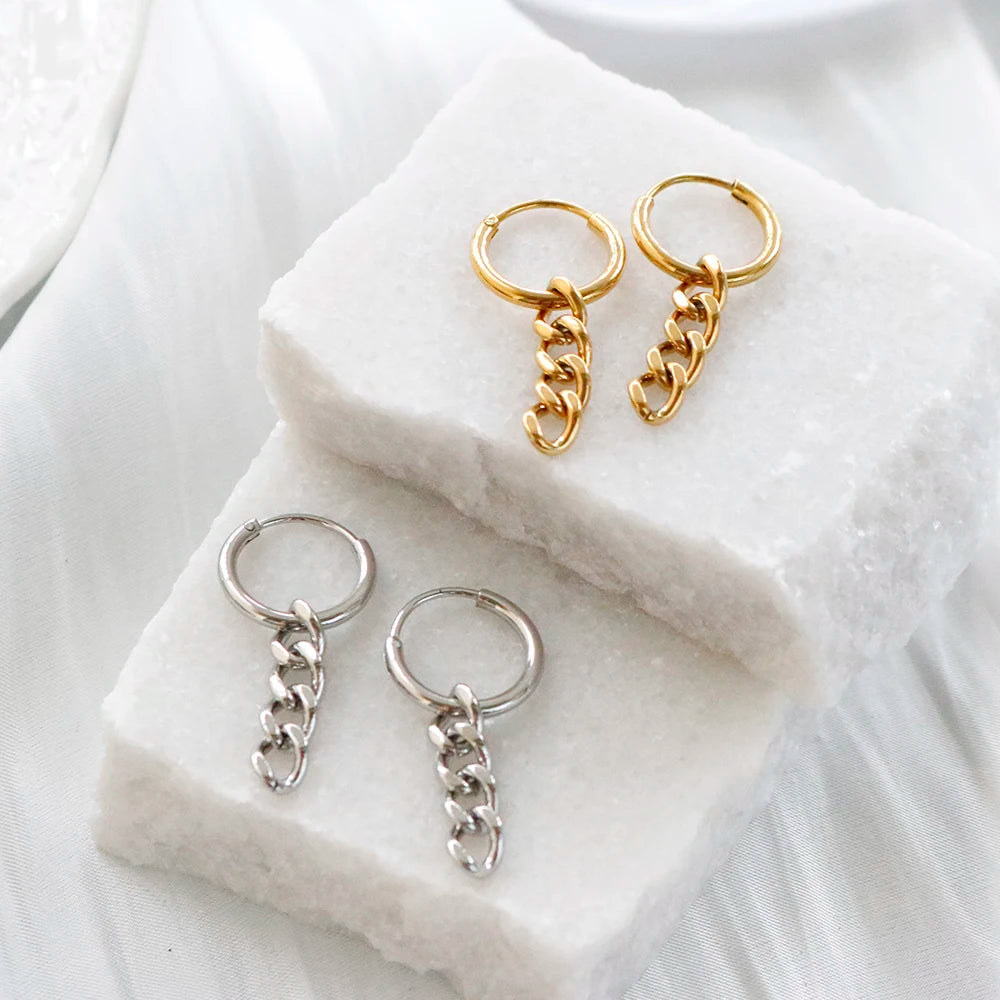 Stainless Steel Exaggerated Large Waterproof Hoop Earrings