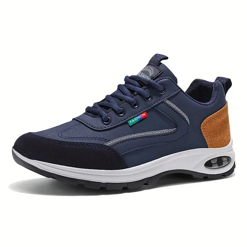 Men's Trendy Sports Shoes Lightweight Breathable Modern Non Slip Shoes Suede Detailing Outdoor Stylish Daily Wear Men Sneakers