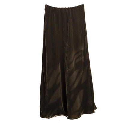 2026 Women's Early Spring New Plus Size Elegant 30% Natural Mulberry Silk Velvet Premium Versatile Solid Color Fishtail Skirt