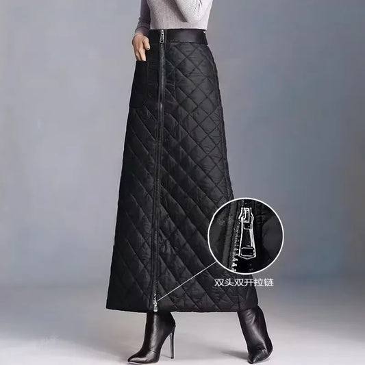 Women's Quilted Long Skirt