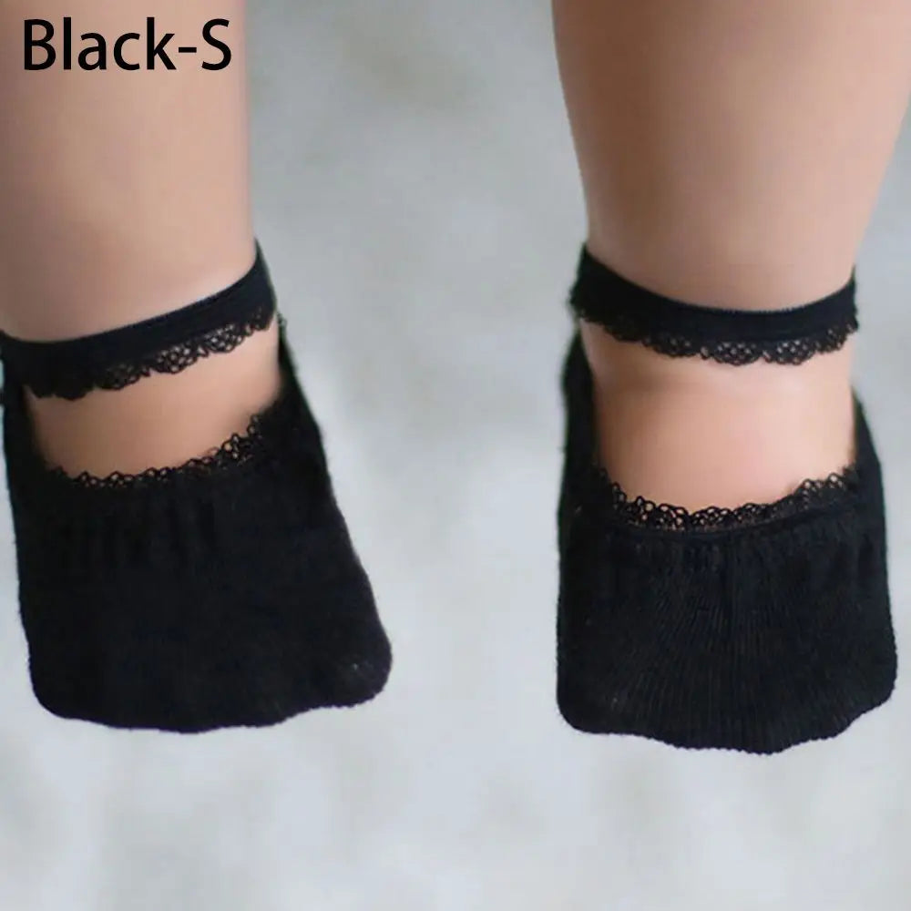 Anti-slip Socks Infant Solid Color Baby Socks Lace Socks Newborn Socks Summer