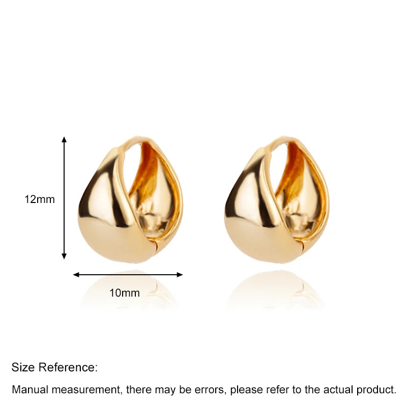 Geometric Square Hoop Earrings for Women Stainless Steel Gold Color Earrings 2024 Trend New In Piercing Jewelry Wedding Gift