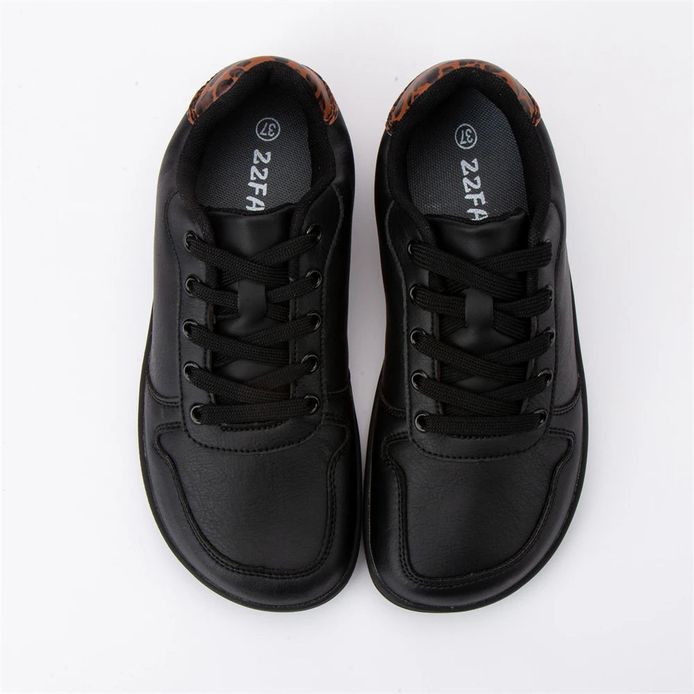 ZZFABER  Barefoot Shoes Soft Leather Sneakers Minimalist Casual Shoes for Women Men Unisex Sneakers