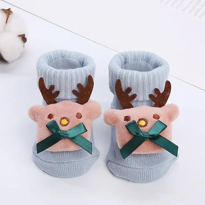 Kawaii Cotton Soft Socks for Newborn Infant Baby Cartoon Animal 3D Doll Socks for Boys Girls Infant Toddler Floor Socks