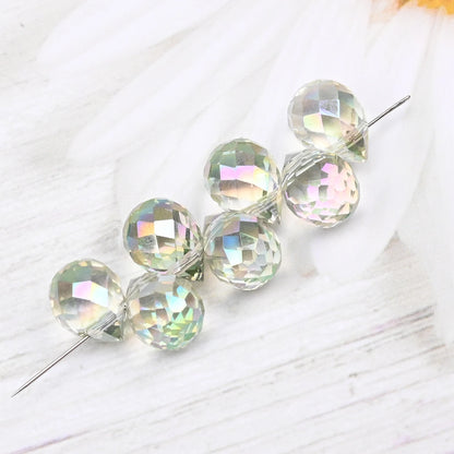 10*8mm Czech Crystal Waterdrop Beads Shiny Faceted Glass Strawberry Beads for Jewelry Making Needlework DIY Handmade Accessories