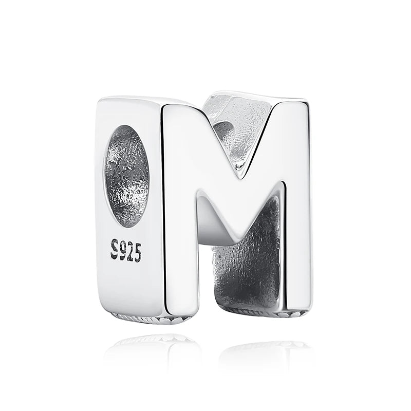 Original 925 Sterling Silver Charms Beads 12 Zodiac A-Z Letters Virgo Aries Fit Brand Bracelets Necklaces Jewelry For Women