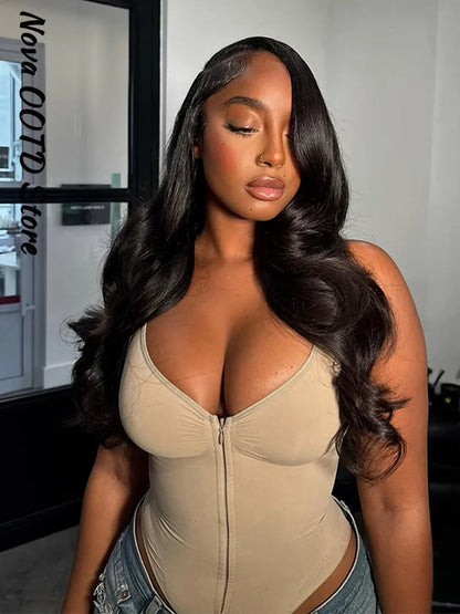 Sexy Slim Corset Women's Bodysuit V-neck Zipper Sleeveless Backless Romper Female 2026 Spring Summer Lady Chic Bustier Nighty