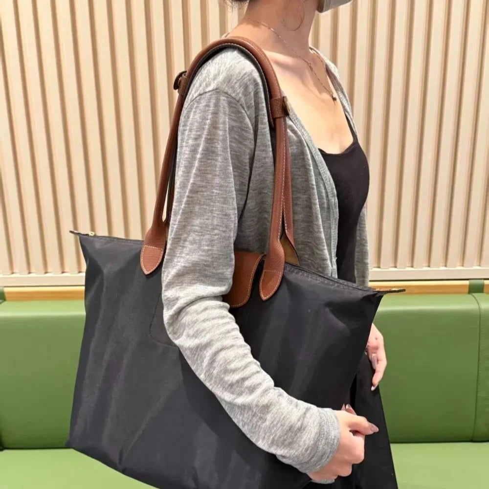 2026Women's Large Capacity Shoulder Bag Foldable Vintage Tote Handbag Casual Commuter Work Travel Bag sac à bandoulière