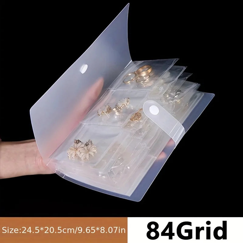 1pc Plastic Transparent Dustproof 84/160 Grids Anti-oxidation Jewelry Accessories Storage Bag Packaging Bag Organizer Holder