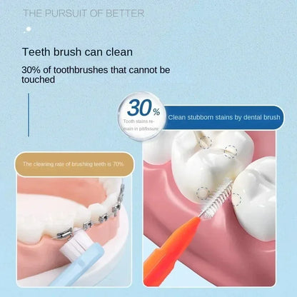 50Pcs 0.6-1.2mm Interdental Brushes Health Care Tooth Push-Pull Escova Removes Food And Plaque Better Teeth Oral Hygiene Tool