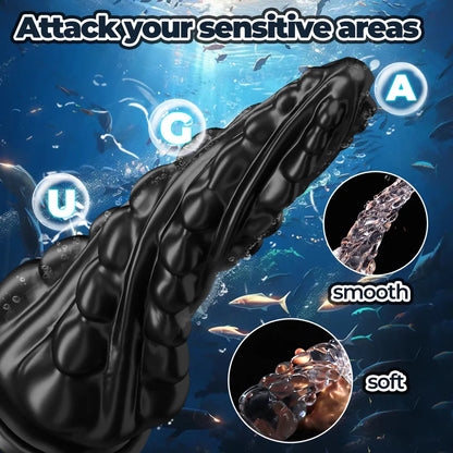 Squeezing Niuniu anal plug tentacle suction cup posterior chamber plug soft rubber irregular shaped penis female masturbator