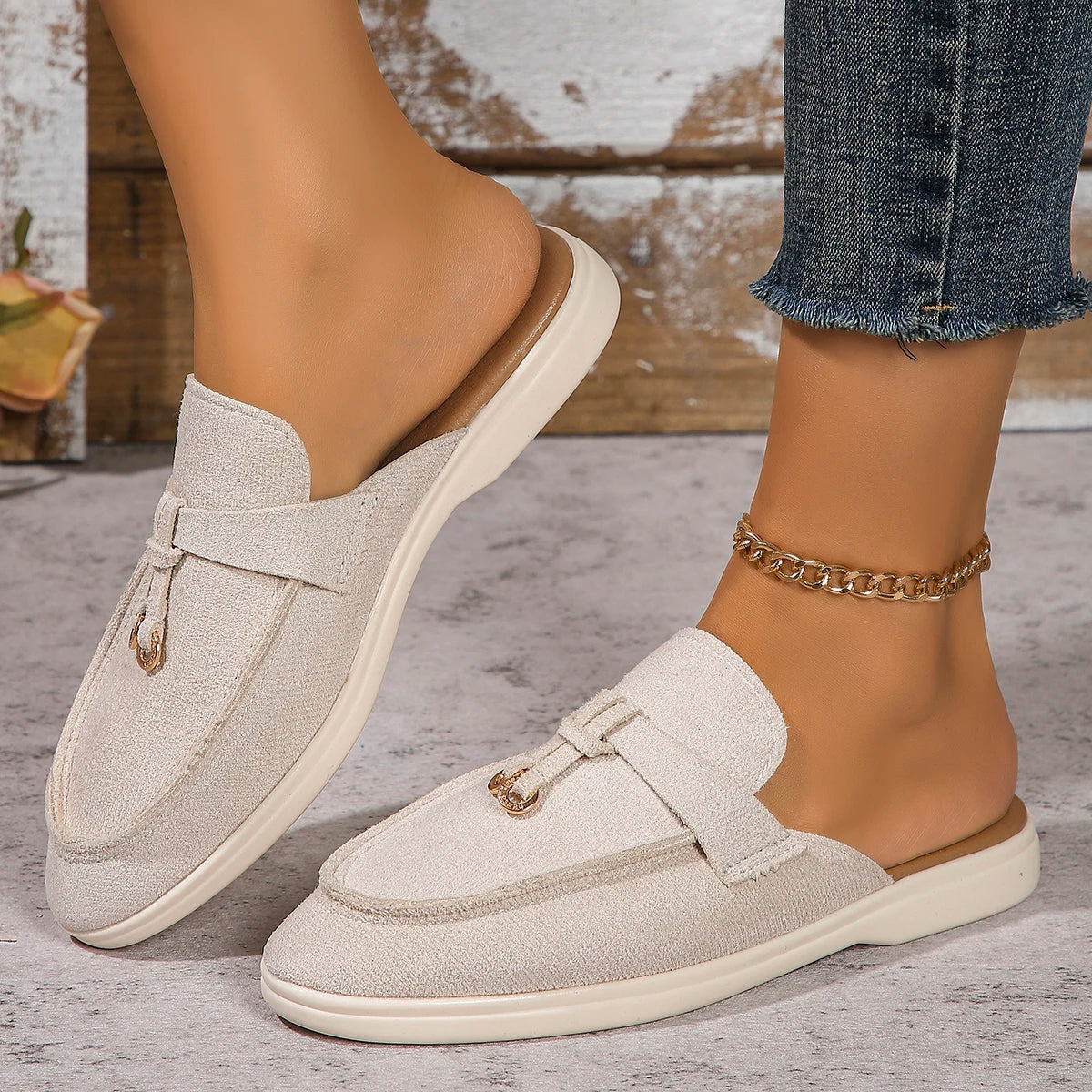2024 New Women's Sneakers Flat Casual Shoes Slip on Ladies Loafers Plus Size 42 Vulcanized Shoes Walking Sneaker Women Slippers
